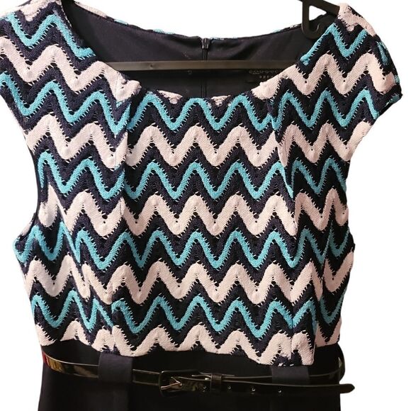 Connected Apparel Belted Office Dress Size 12 - Picture 3 of 6